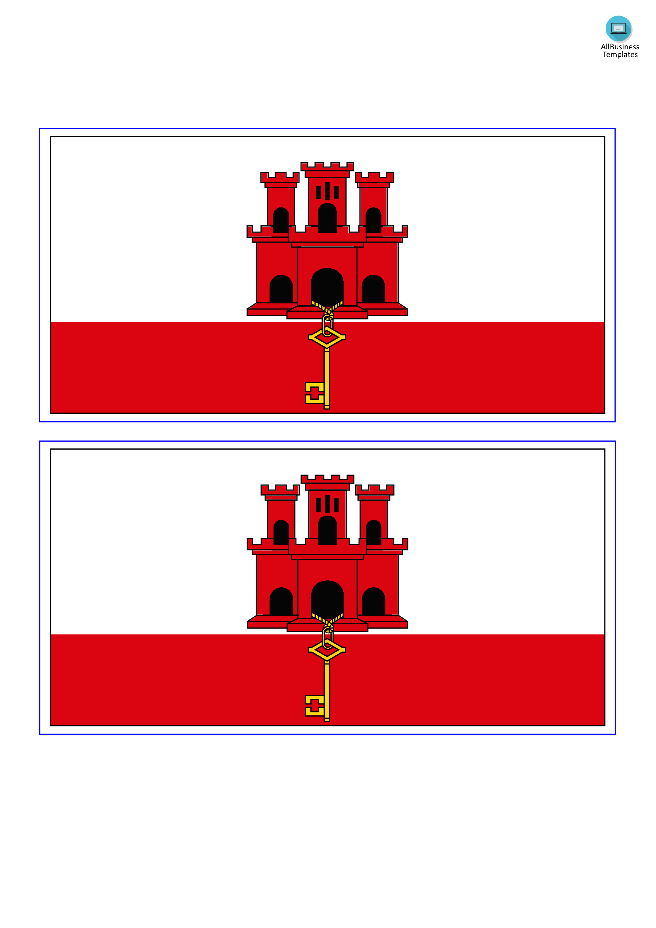 gibraltar flag template