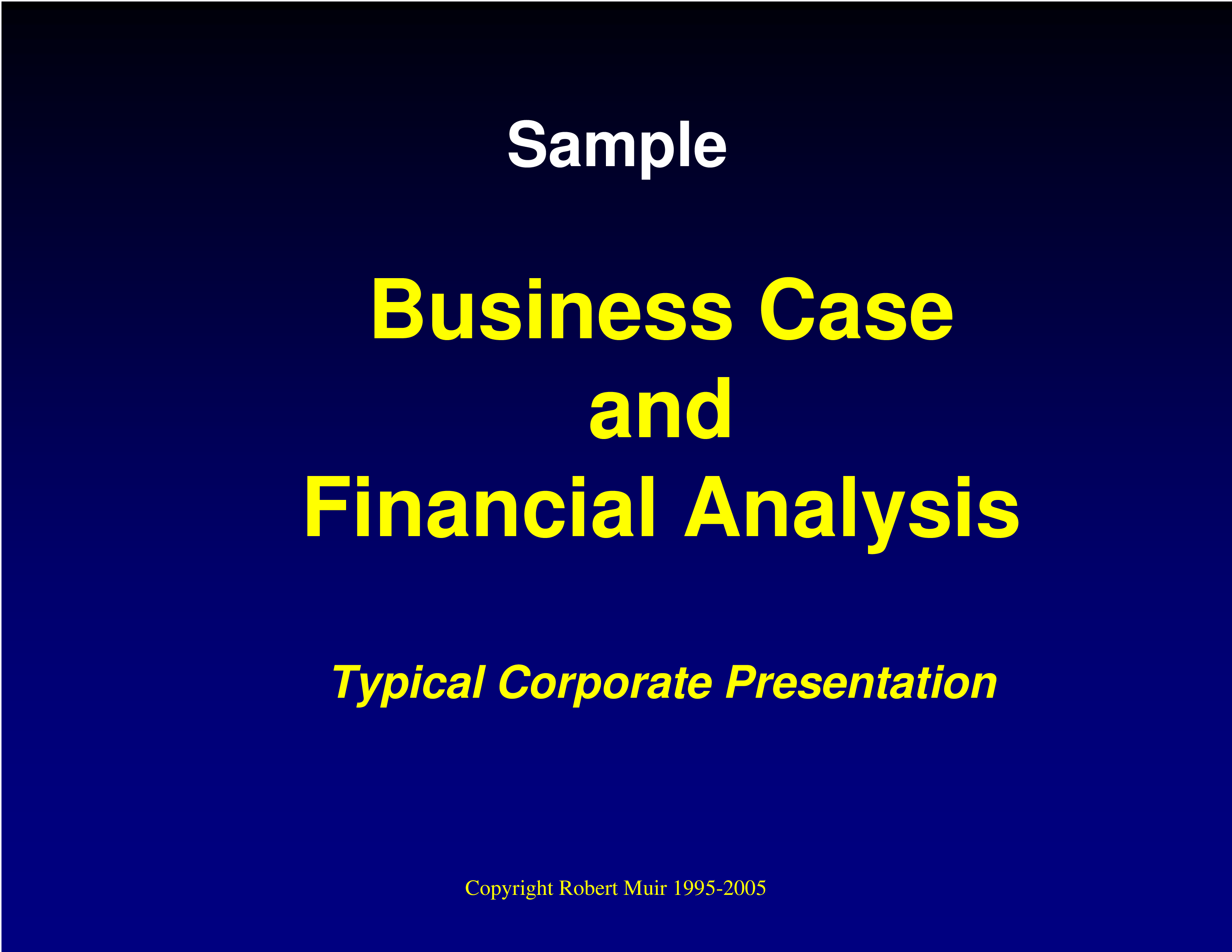 Financial Business Case Analysis 模板