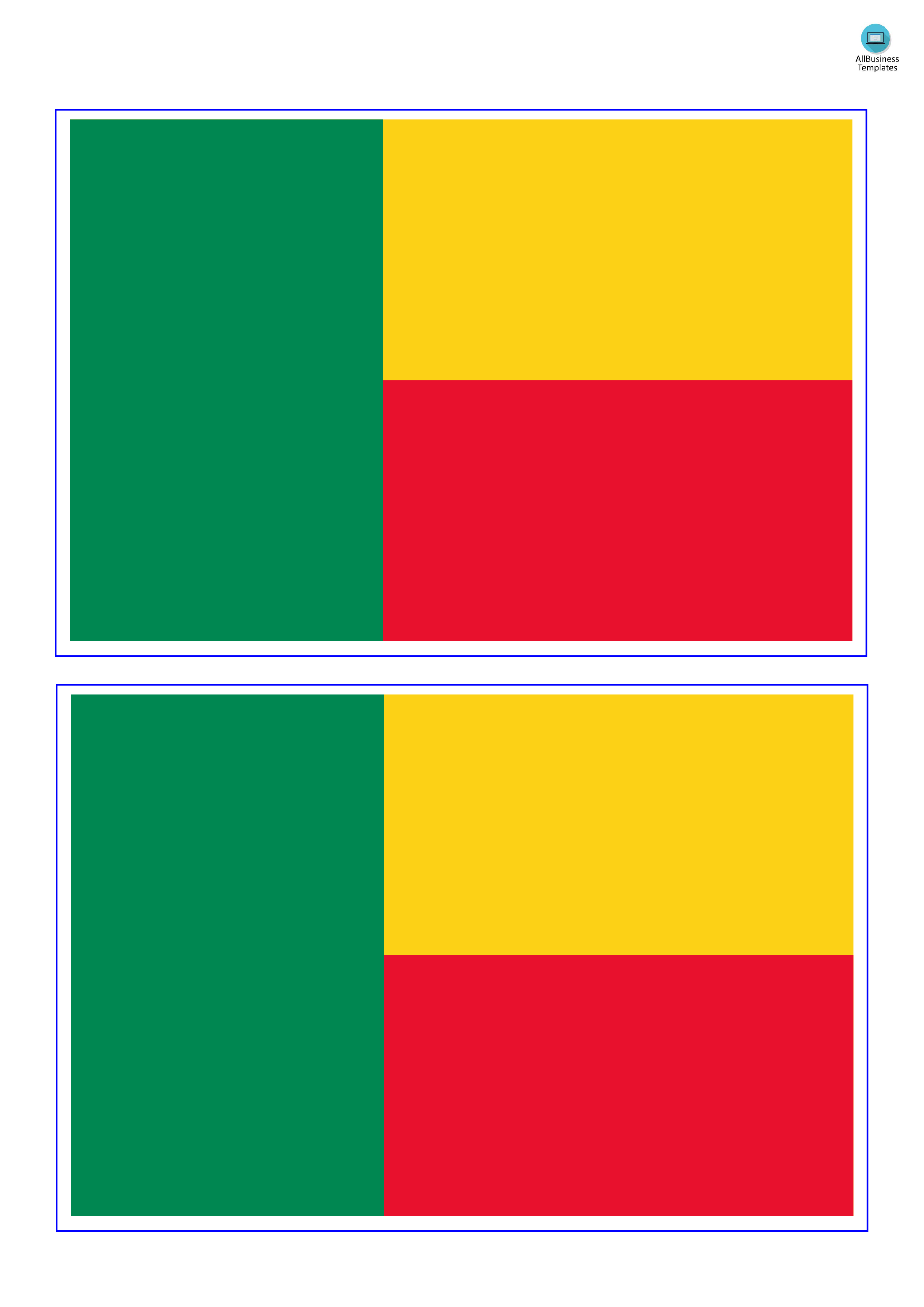 Benin Flag 模板