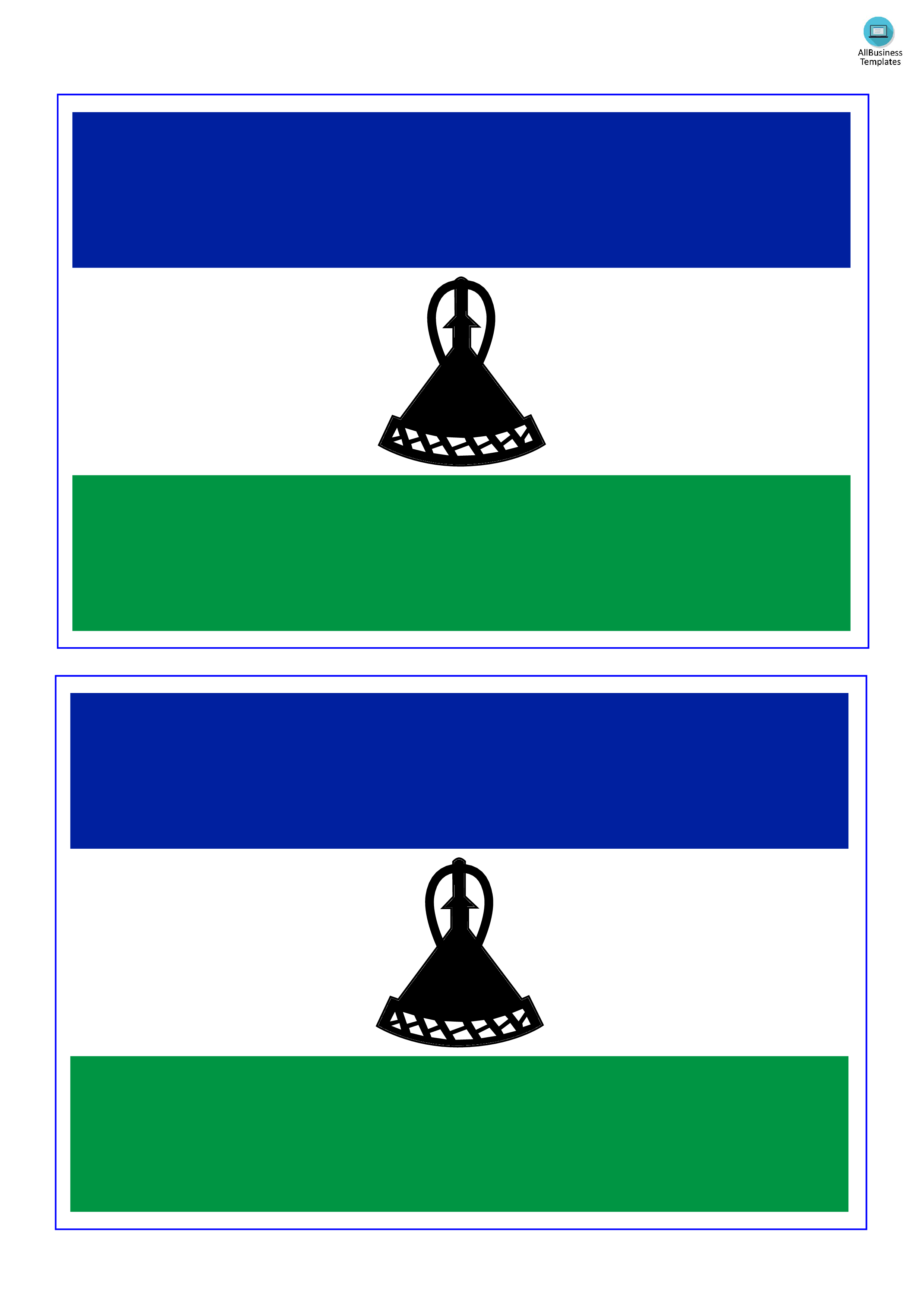 lesotho flag voorbeeld afbeelding 