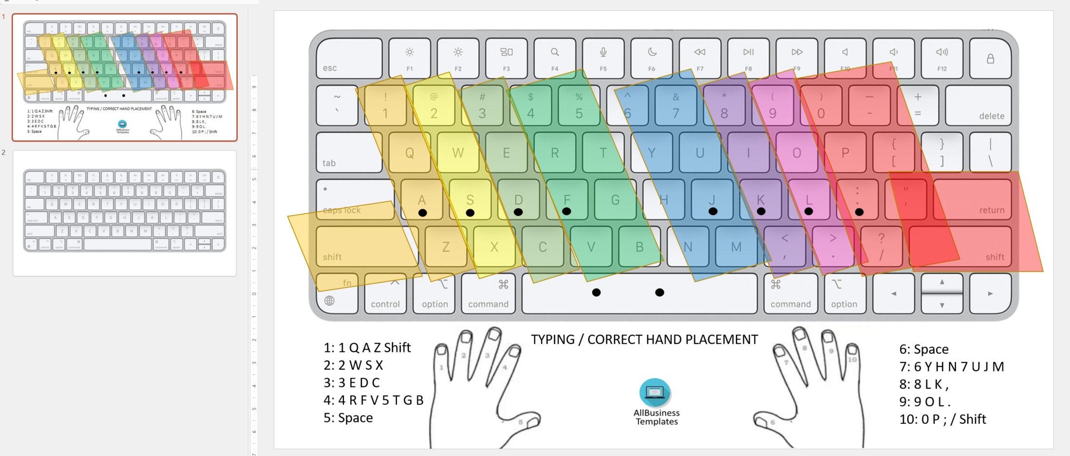 typing practice template
