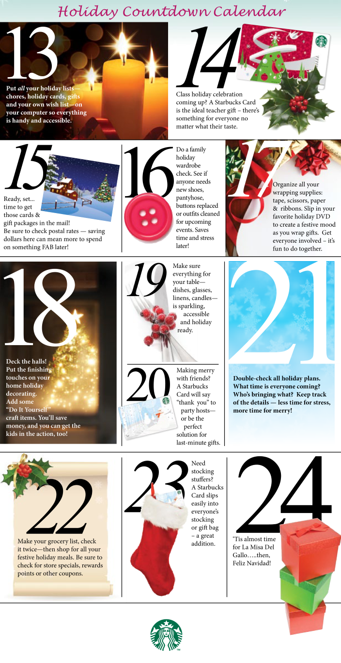 holiday countdown calendar voorbeeld afbeelding 