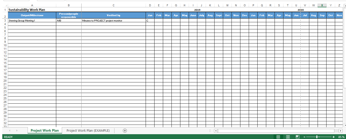 Project Work Plan in Excel main image