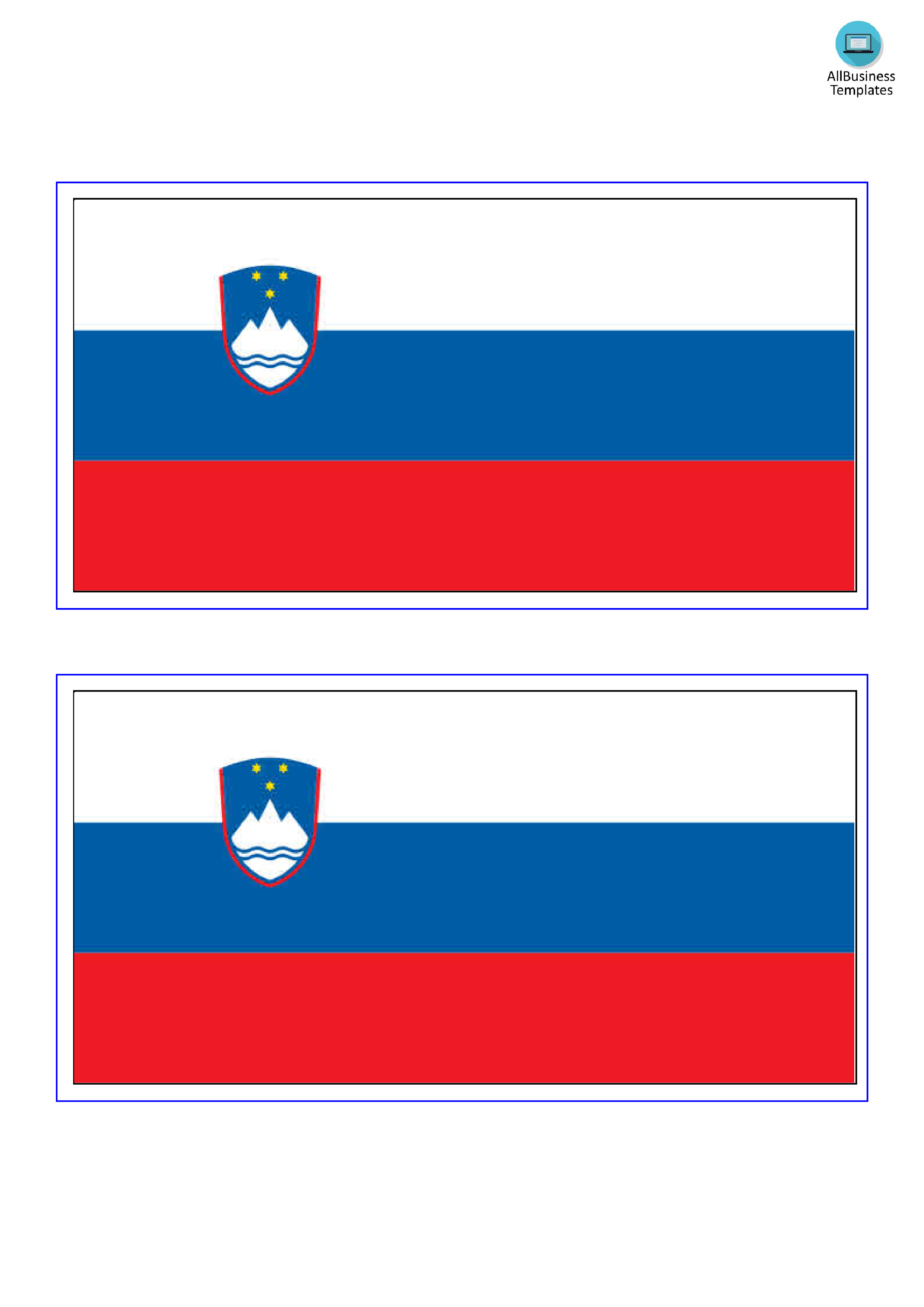 Slovenia Flag 模板