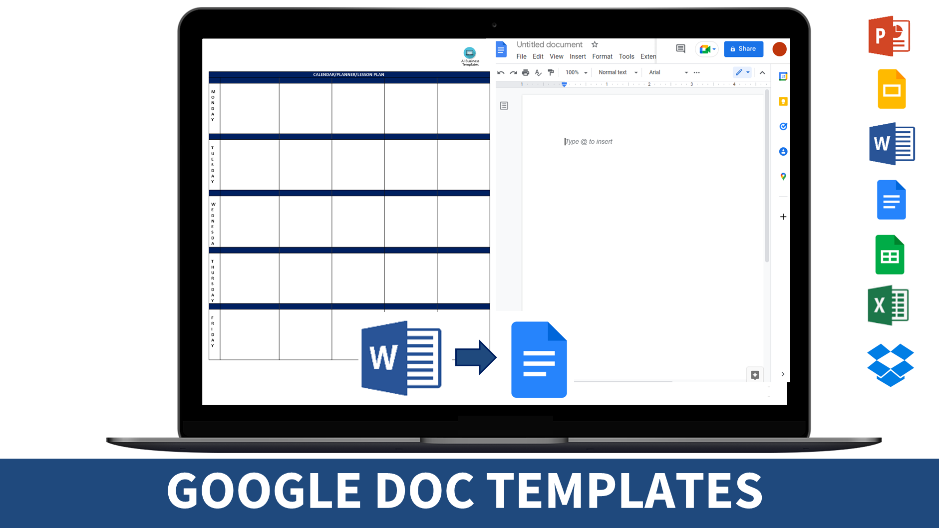 Lesson Plan Google Docs 模板