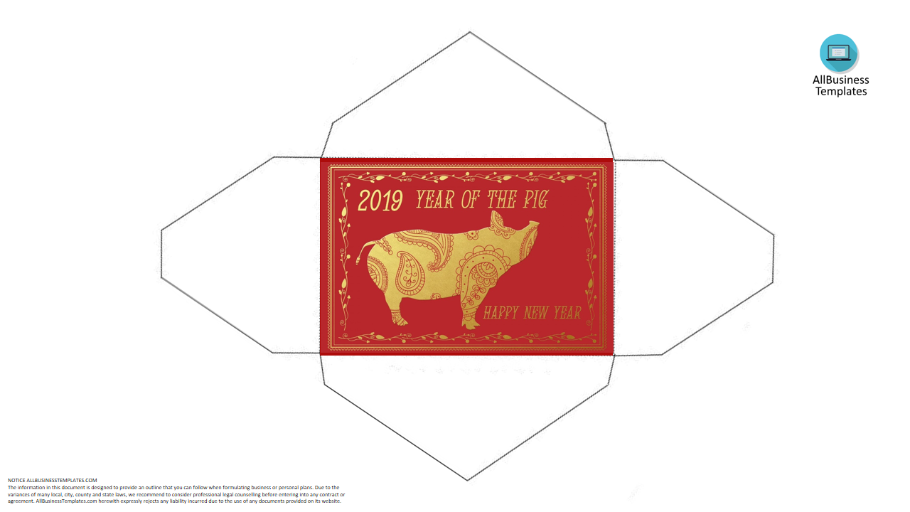 中国新年红包信封 模板