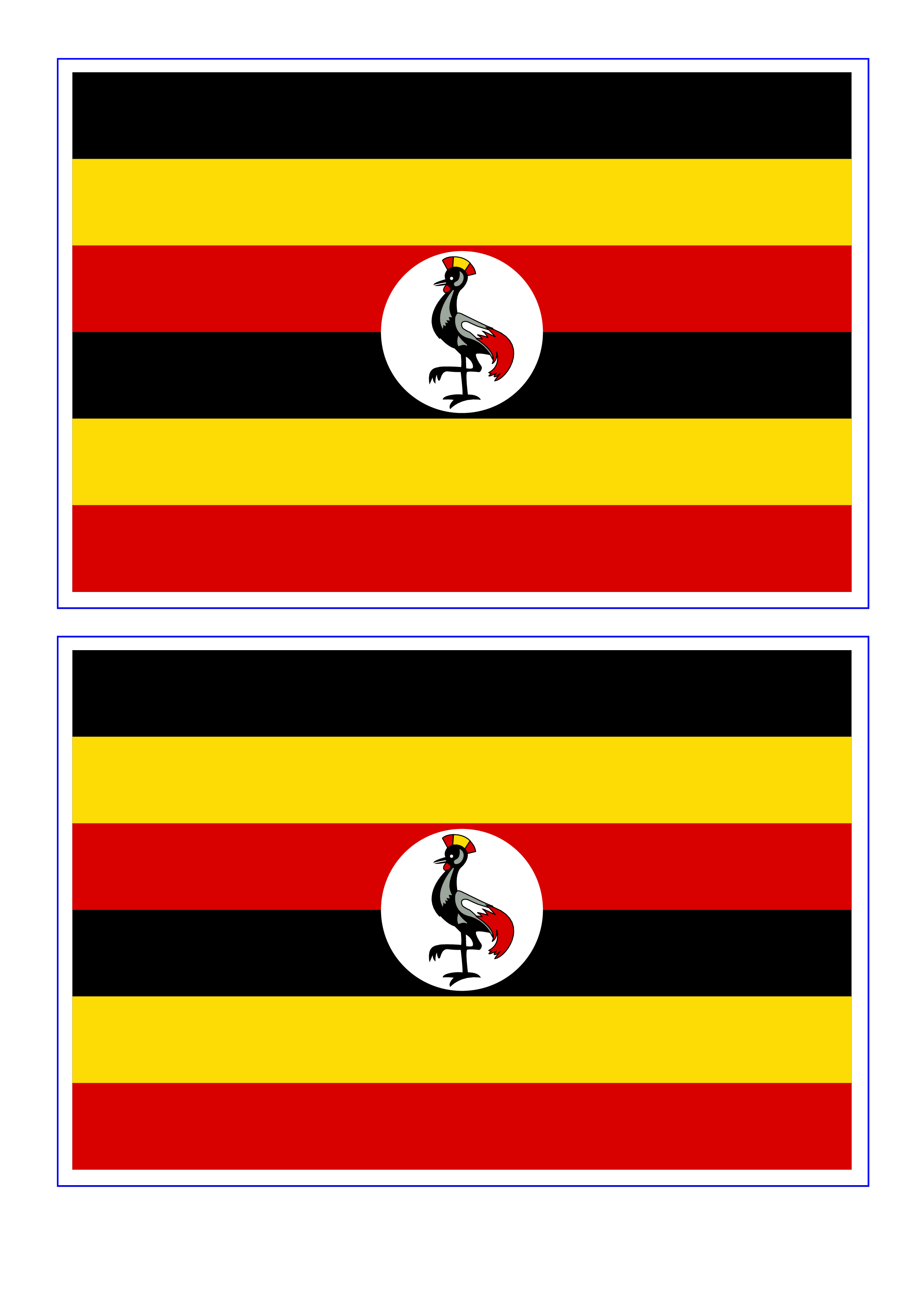 Uganda Flag 模板
