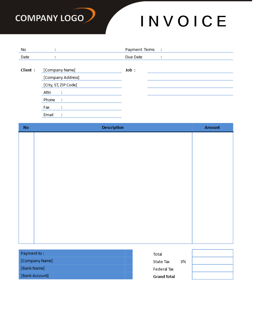 freelance invoice general service template