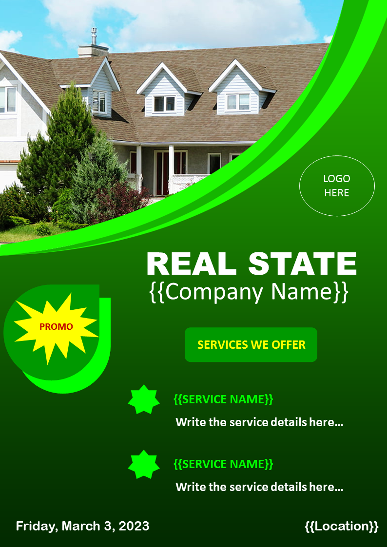 Real State Flyer Template main image