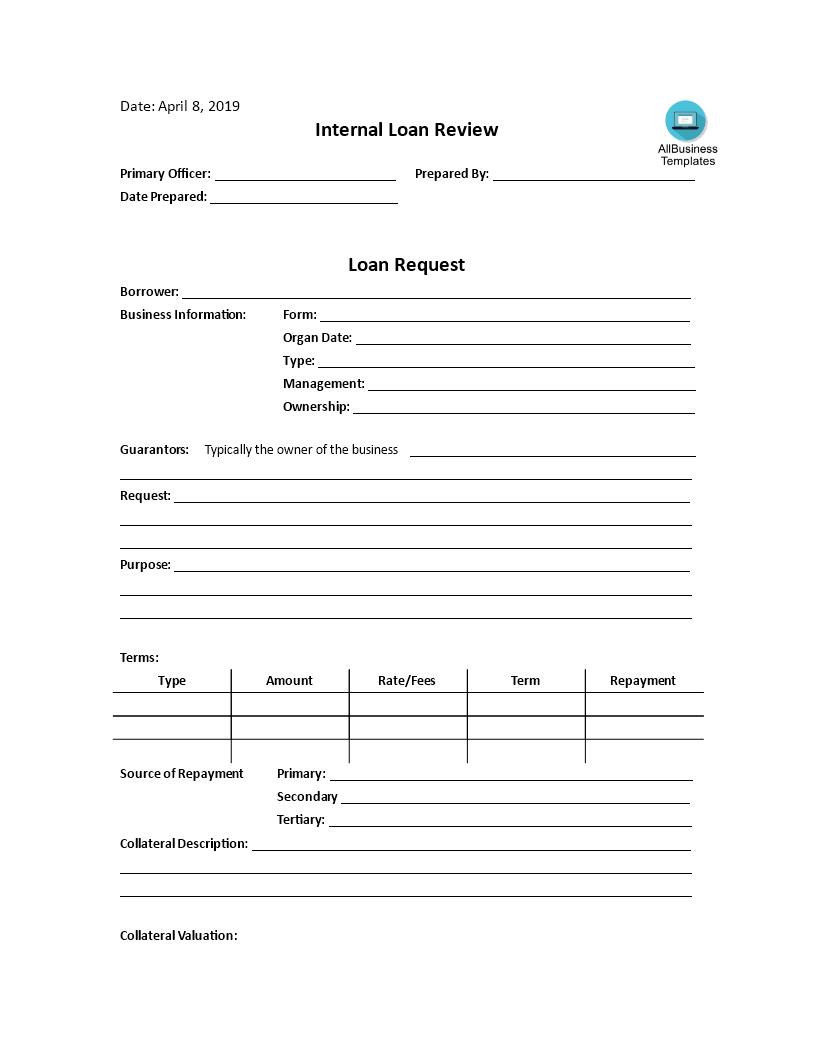 Loan Application Review Form main image