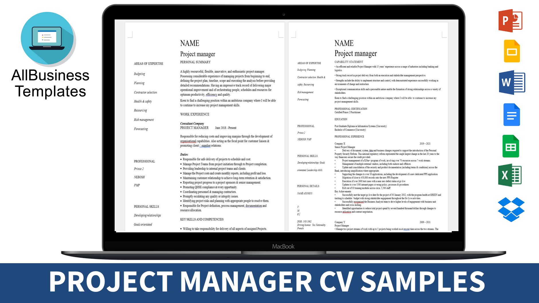 Project Manager Curriculum Vitae main image
