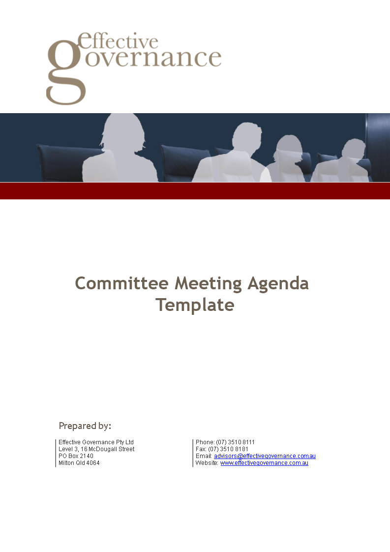 Committee Meeting Agenda 模板