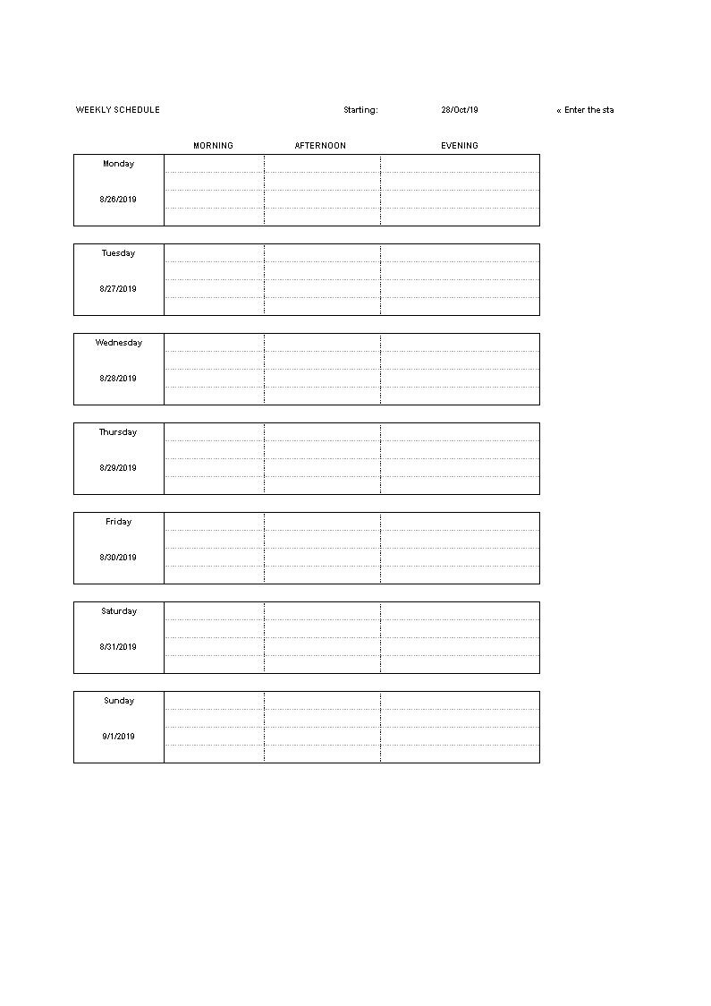 Daily Task list template main image