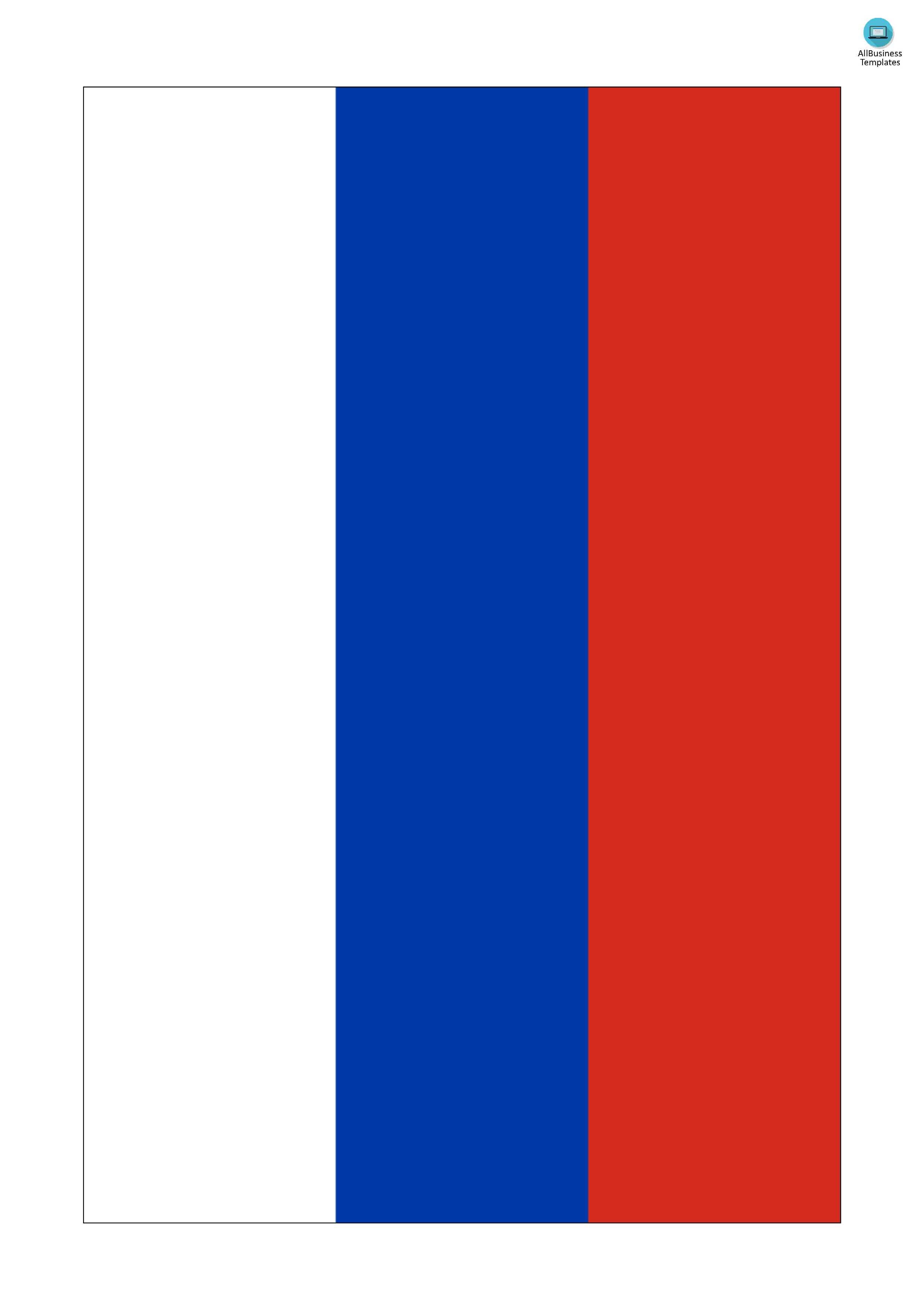 Printable Russia Flag template main image