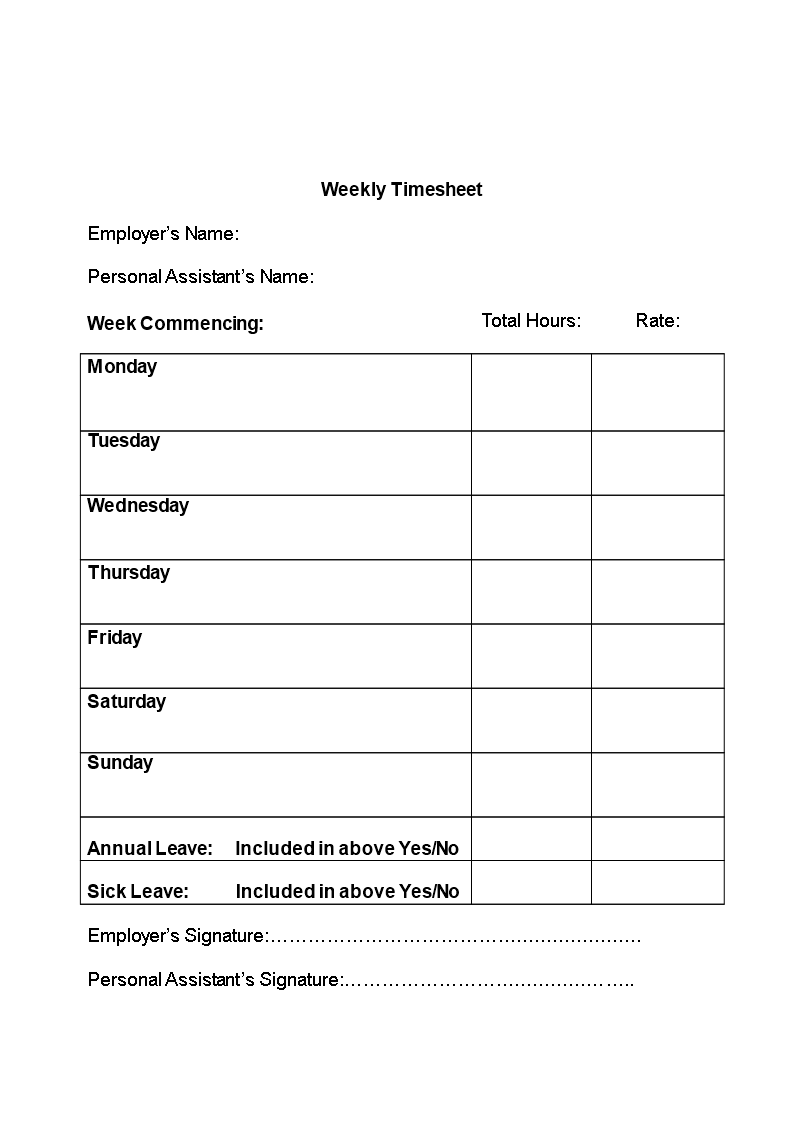 simple timesheet template template