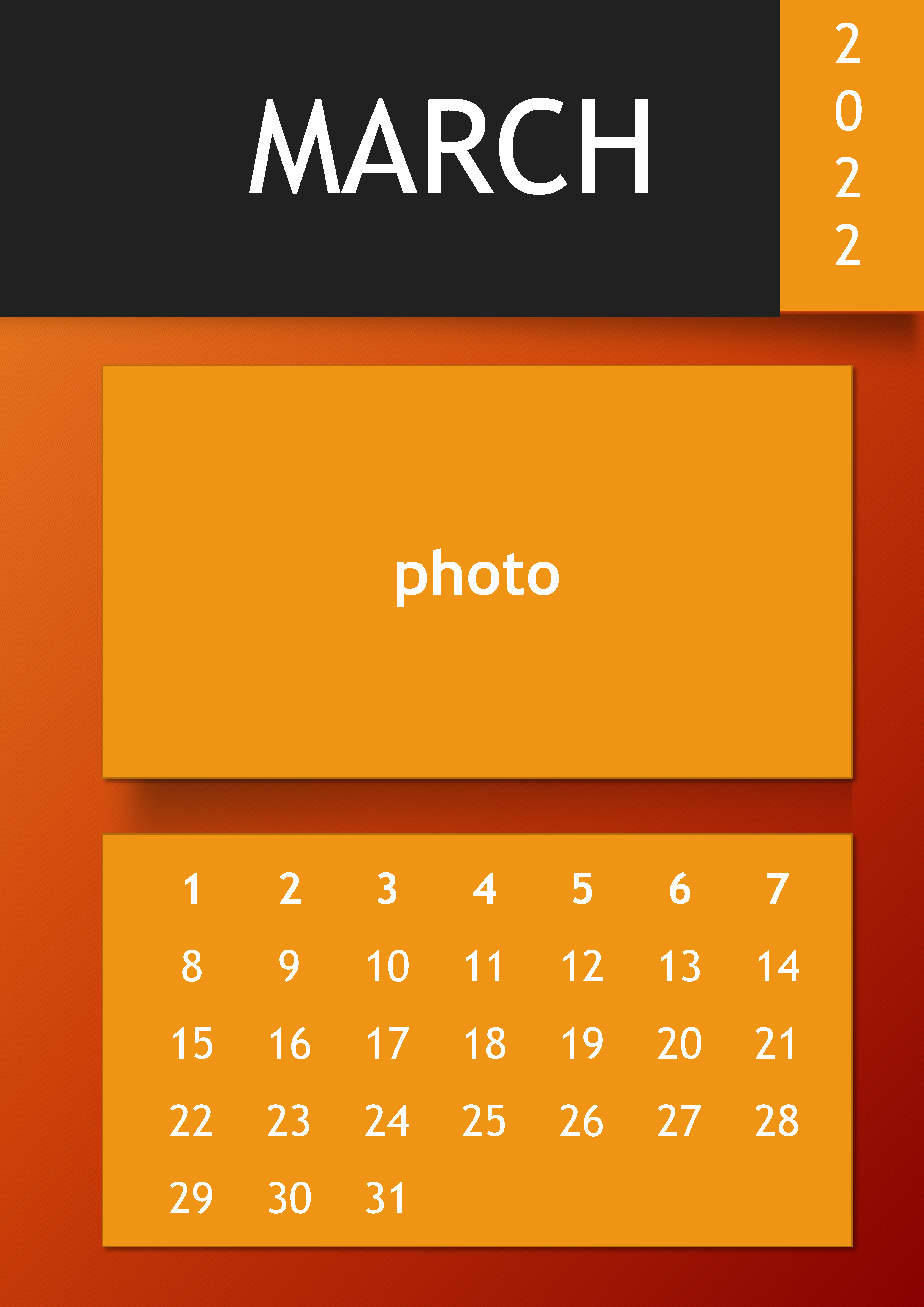 2022 PowerPoint Calendar main image