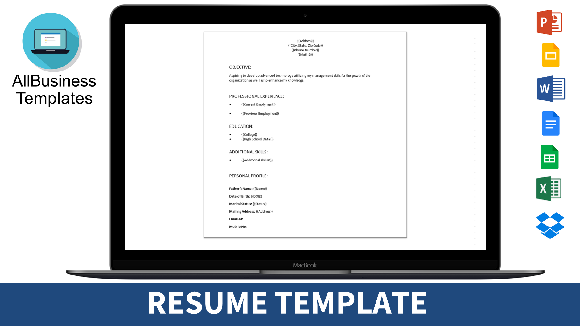 basic resume template voorbeeld afbeelding 