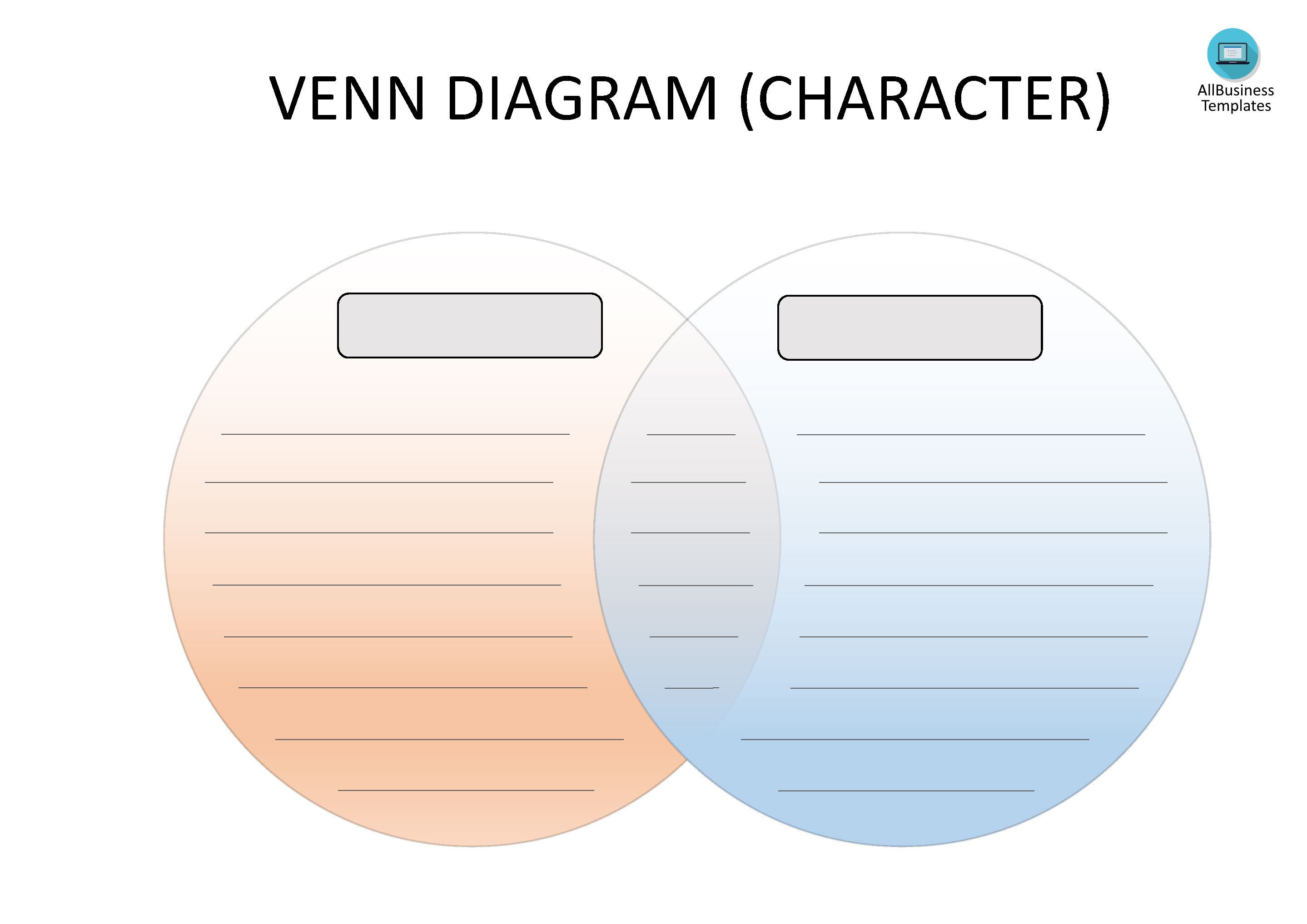 Venn Diagram Organizer 模板