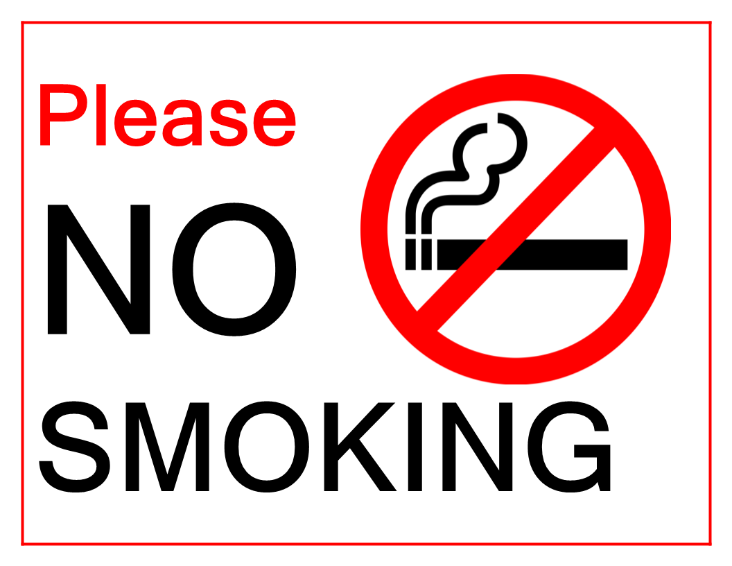 no smoking sign model template