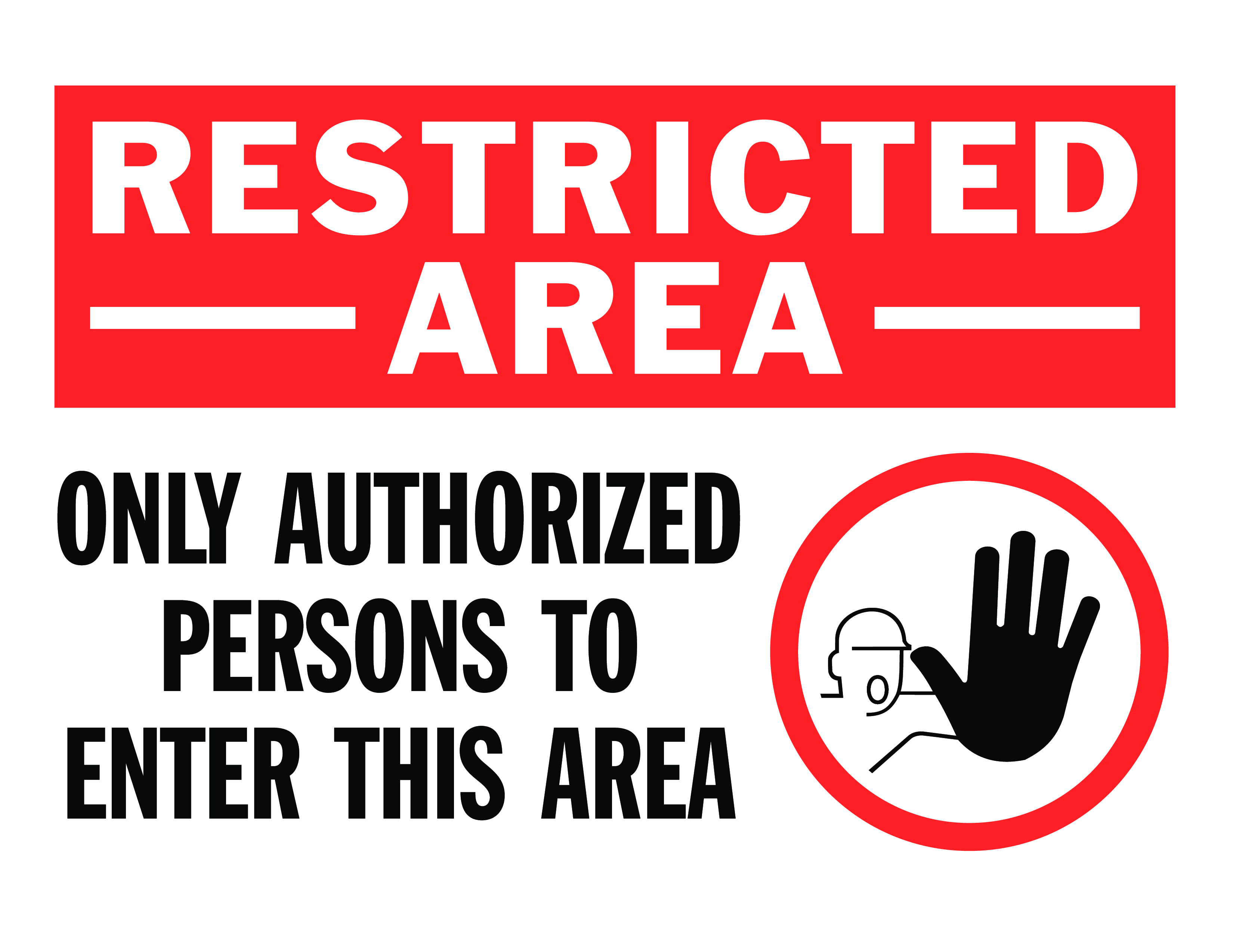 Restricted Area Sign main image