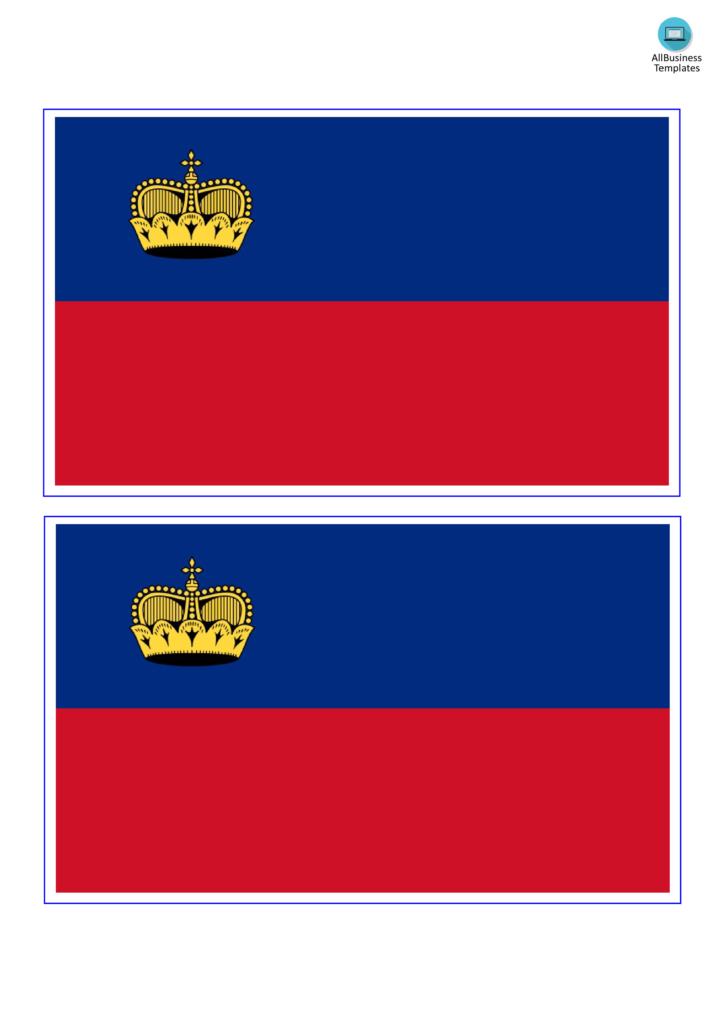 Liechtenstein Flag 模板