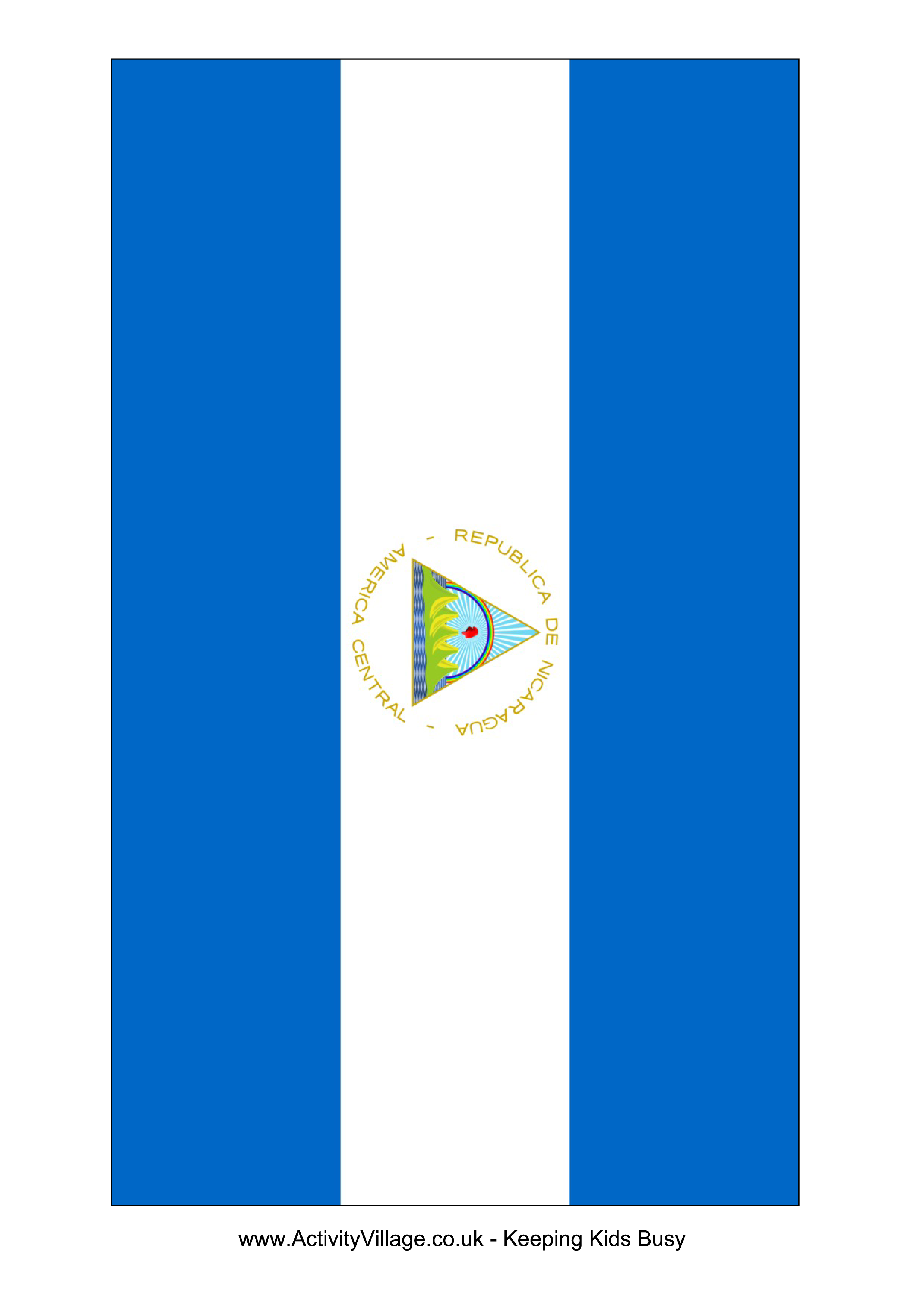 Nicaragua Flag 模板