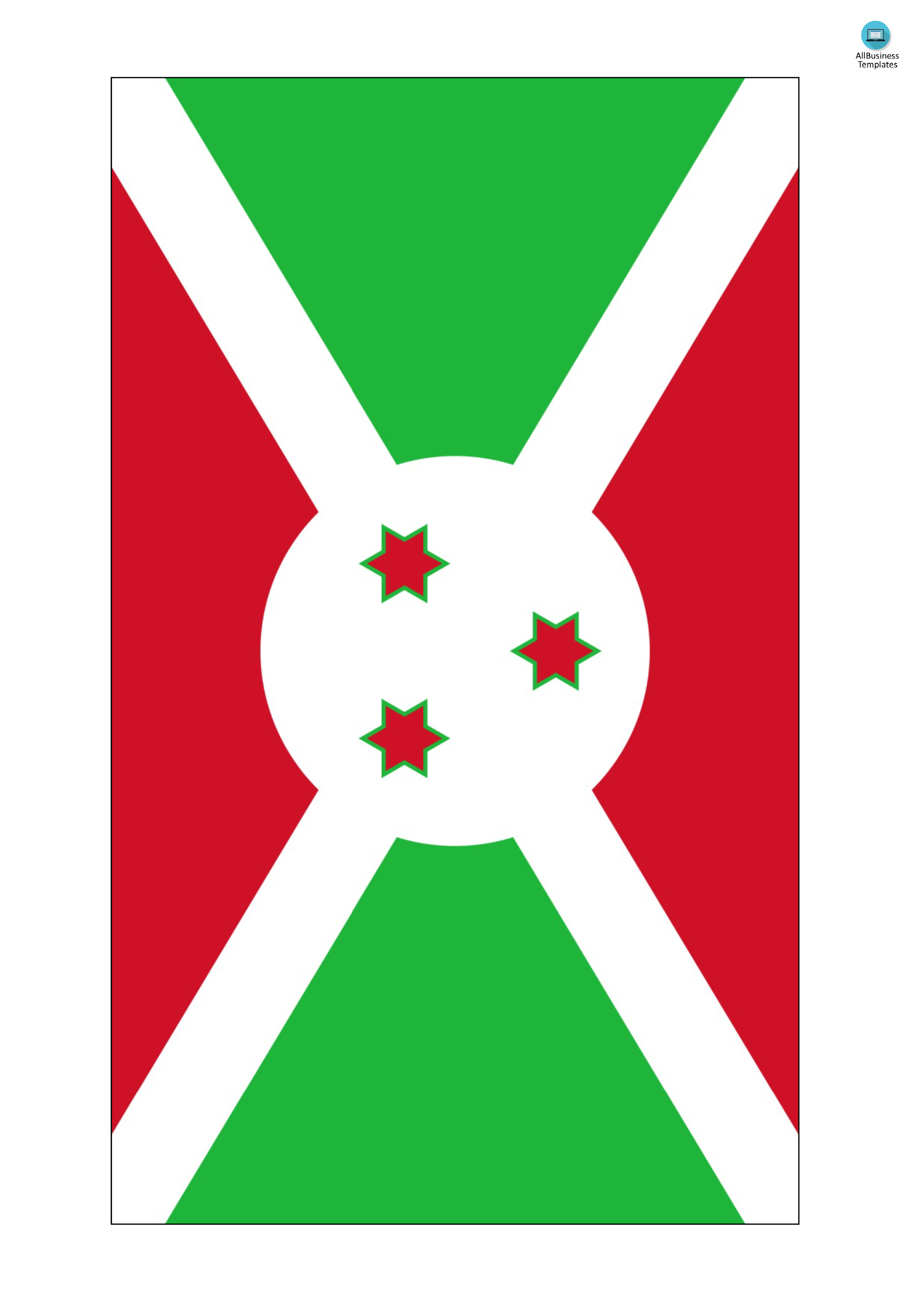 Burundi Flag 模板