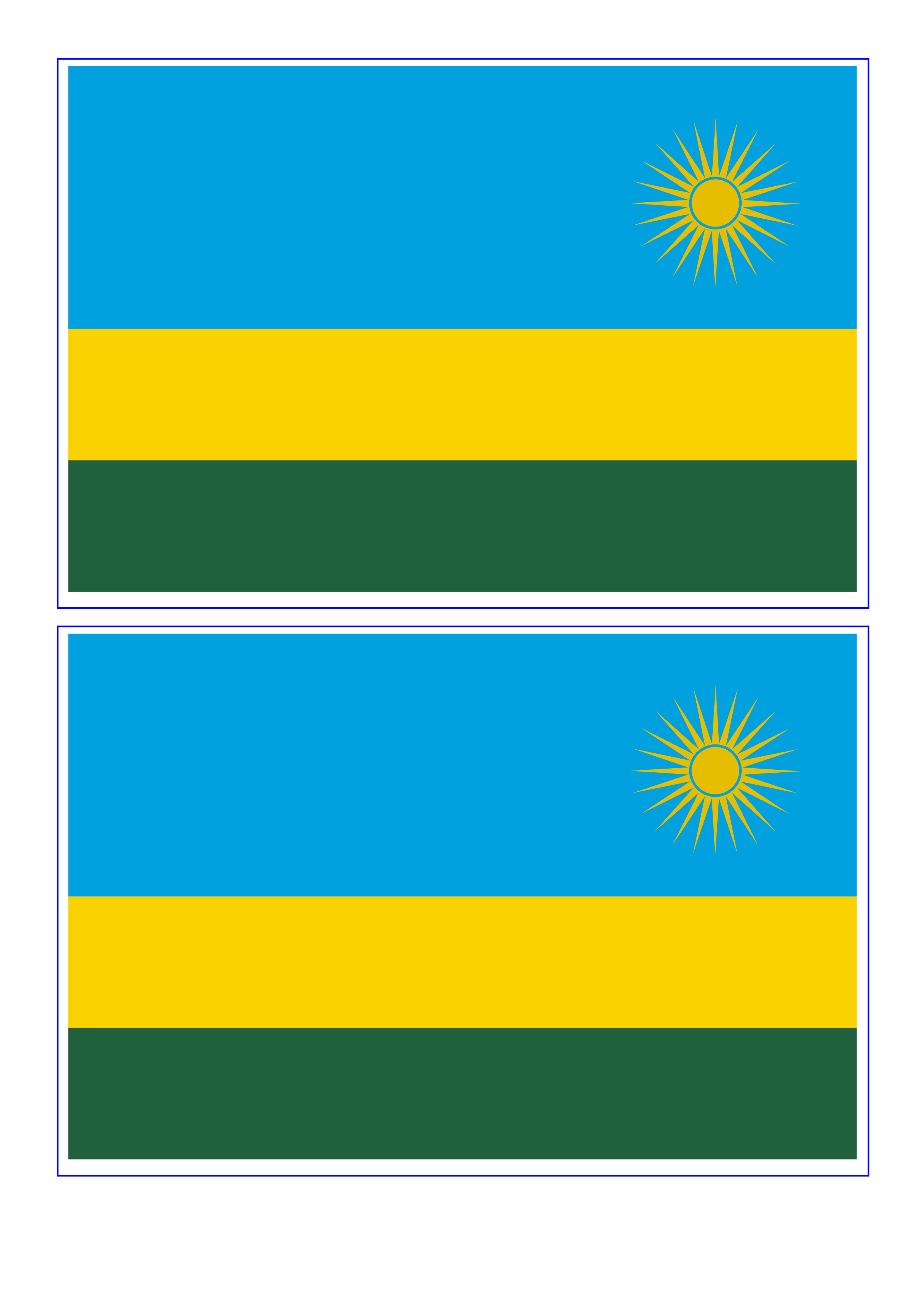 Rwanda Flag 模板