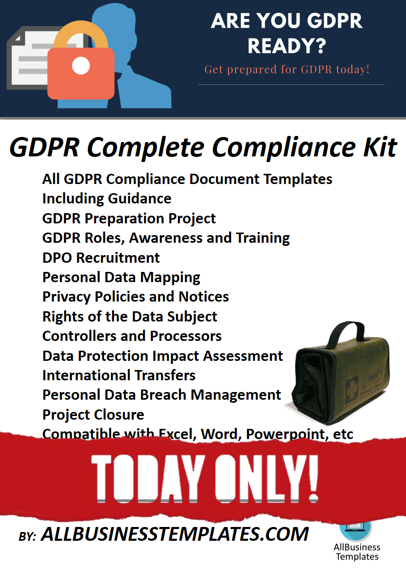 gdpr complete compliance kit modèles