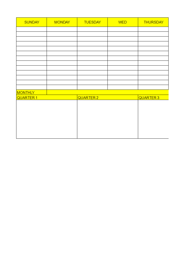 Weekly Checklist Excel Template main image