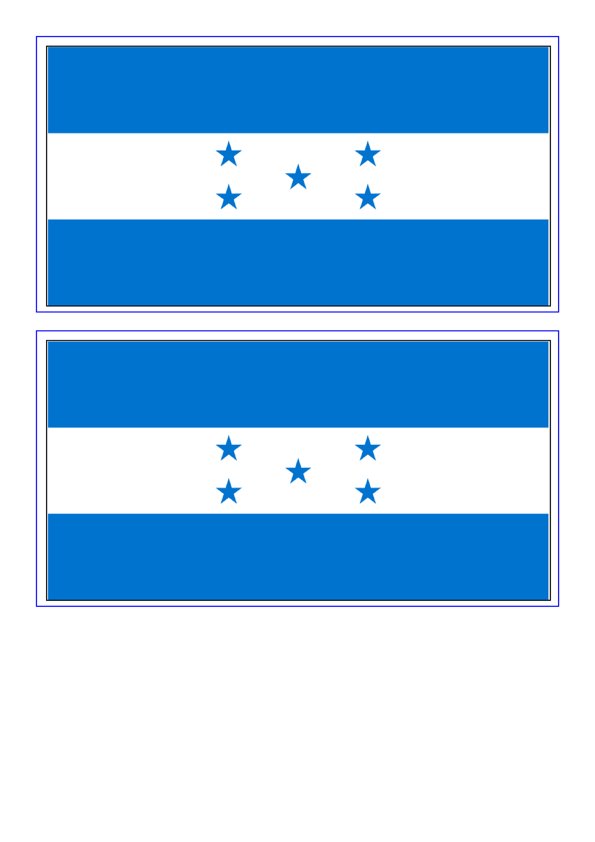 honduras flag template