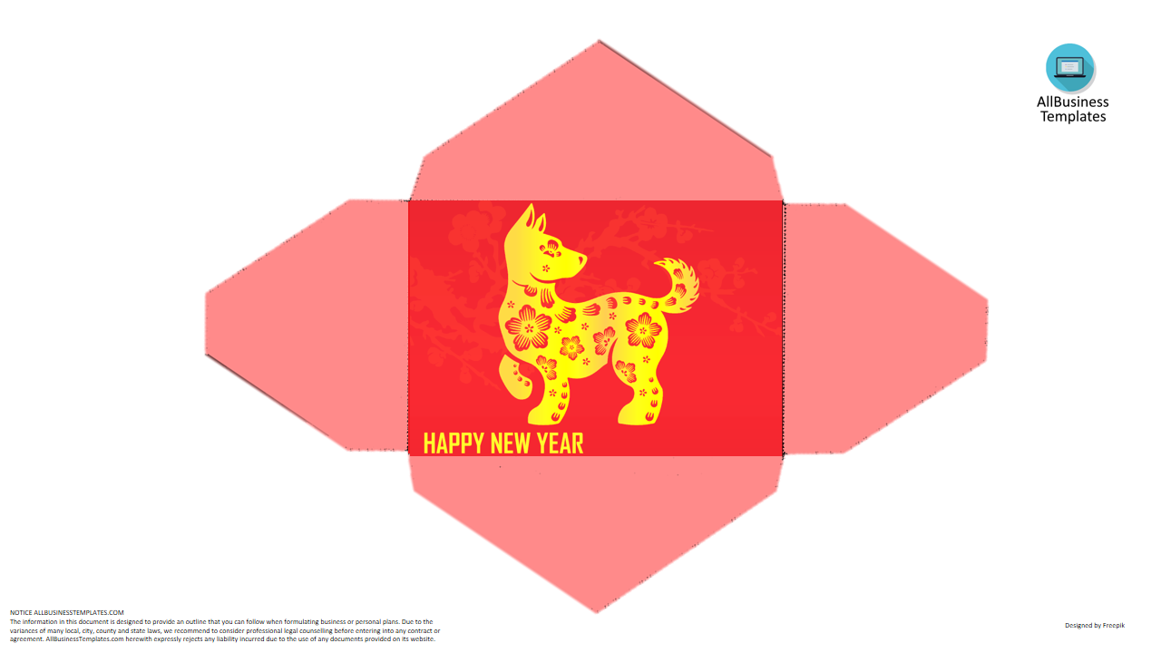 dog hongbao template for spring festival 2019 plantilla imagen principal