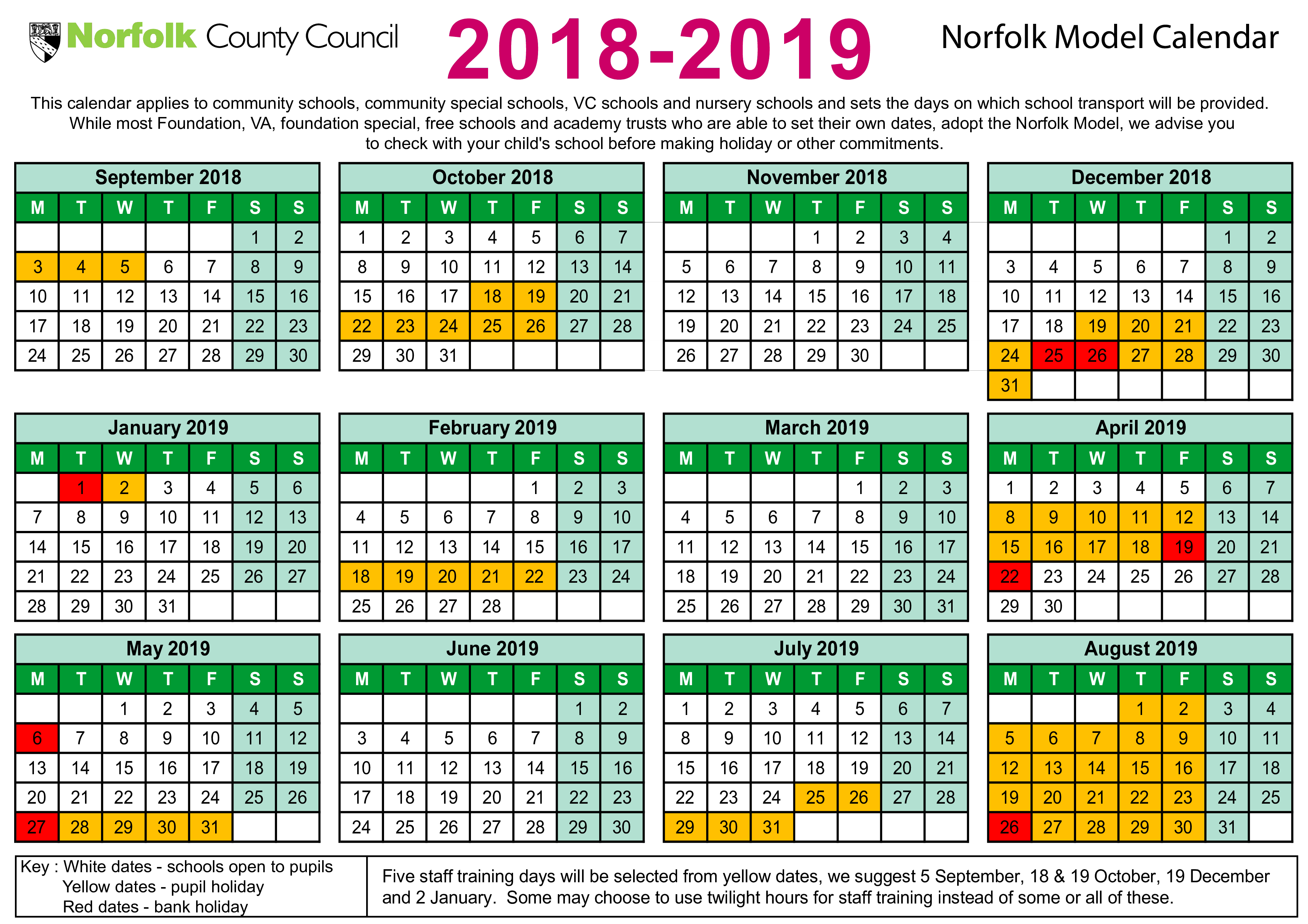 2019 Model Calendar main image
