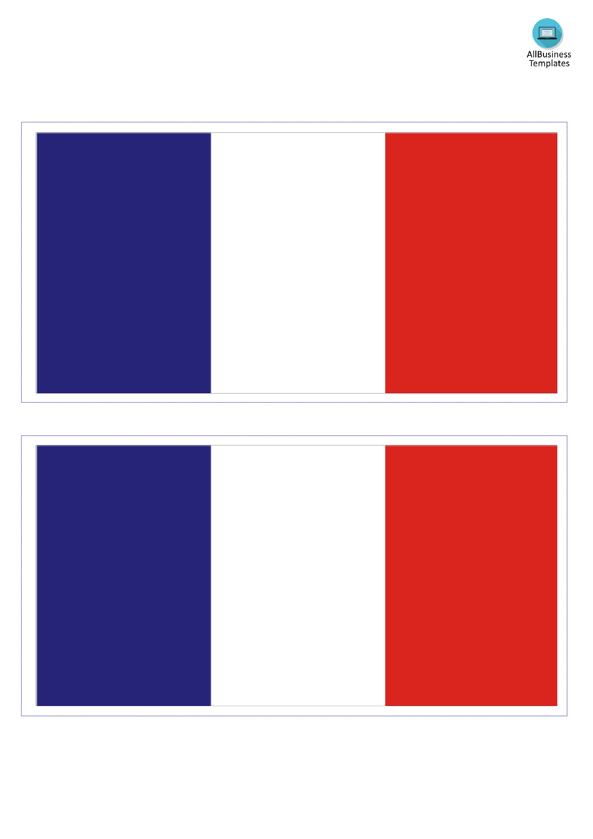 france flag template Hauptschablonenbild
