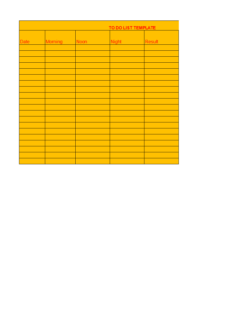 To Do Checklist Excel spreadsheet 模板