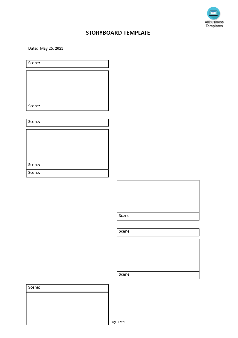 storyboard template template