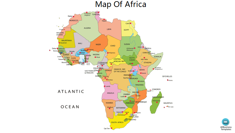 Map Of Africa Outline 模板
