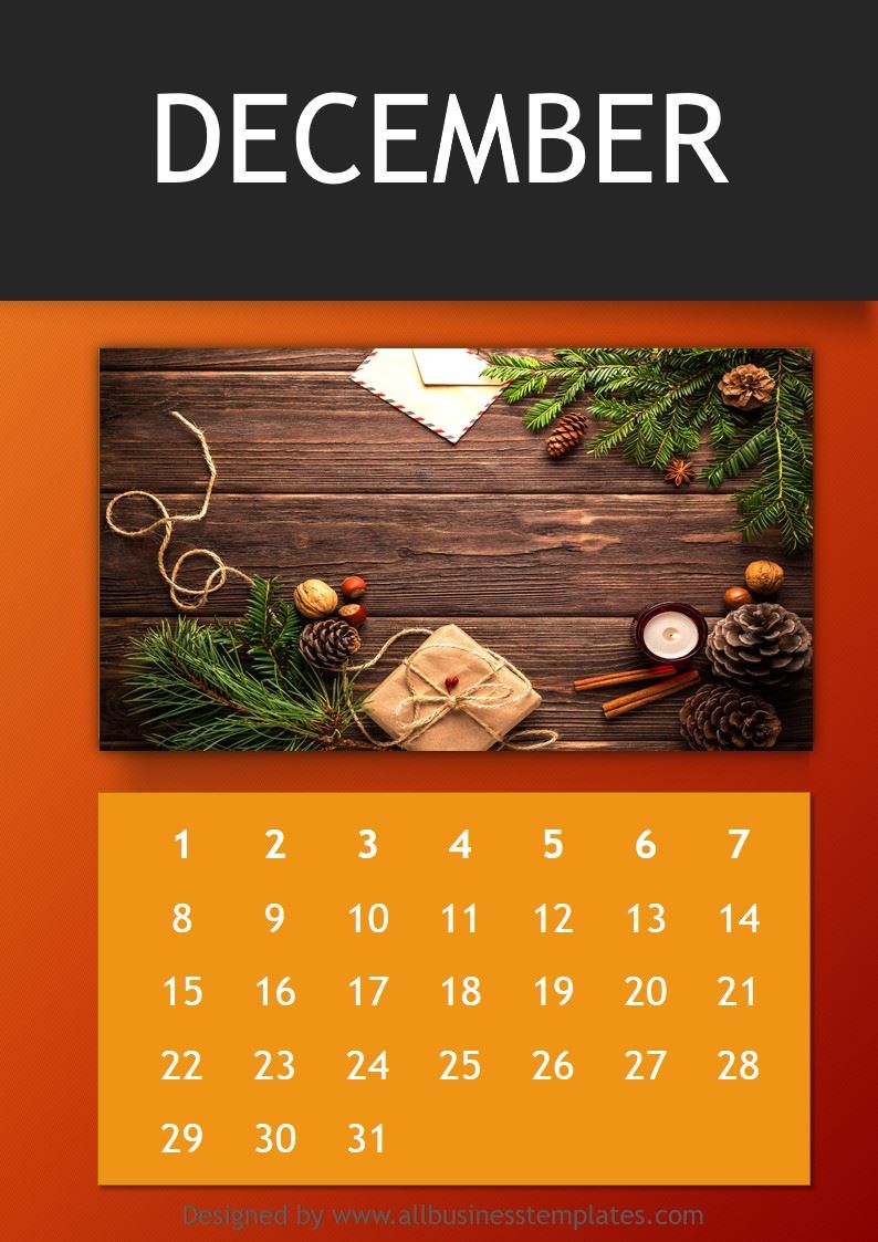 Annual Photo Calendar Template 模板