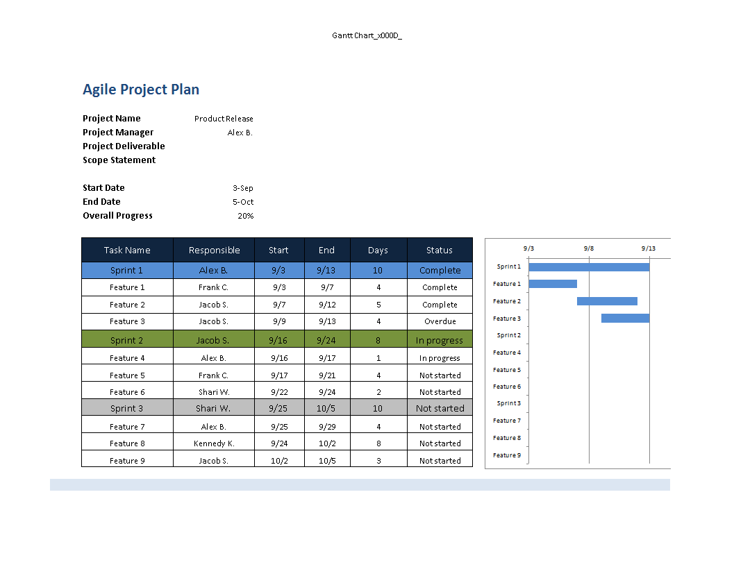 Multiple project management tracking template main image