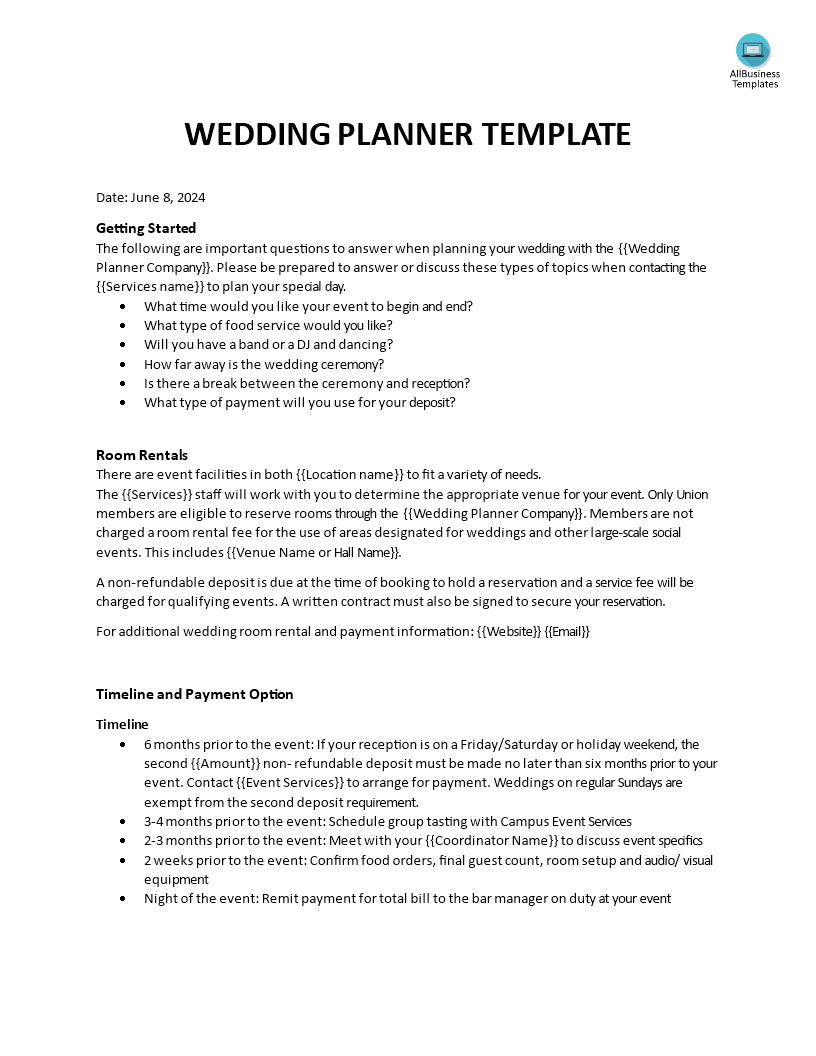 Wedding Planner main image