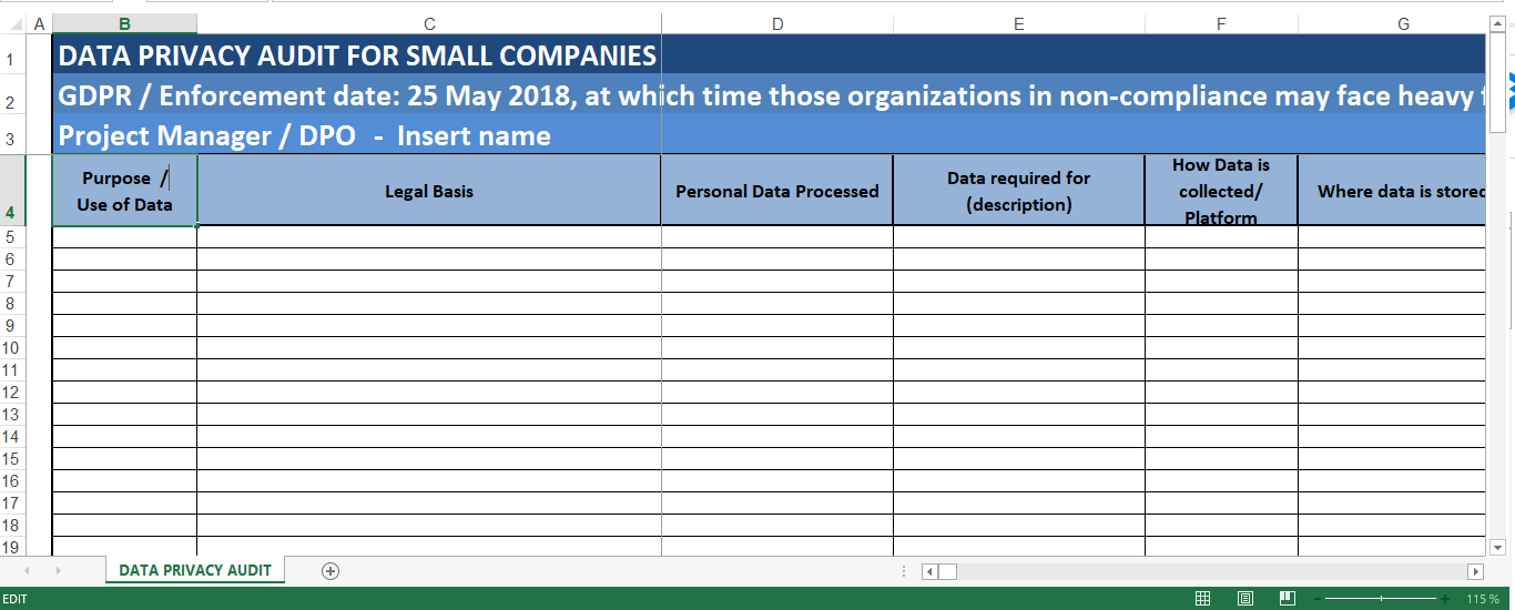 gdpr data privacy audit small companies voorbeeld afbeelding 