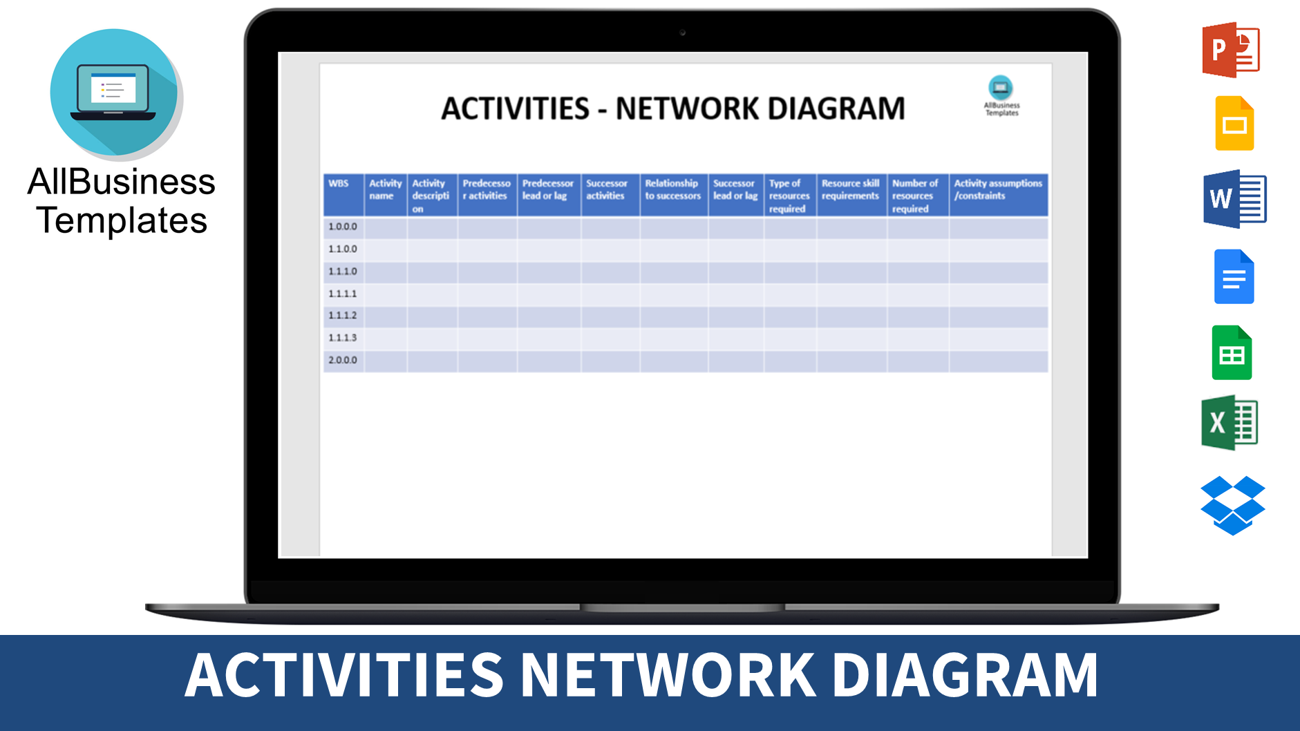 Activity Network Diagram 模板