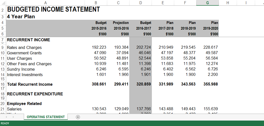 Budgeted Income Statement Excel main image
