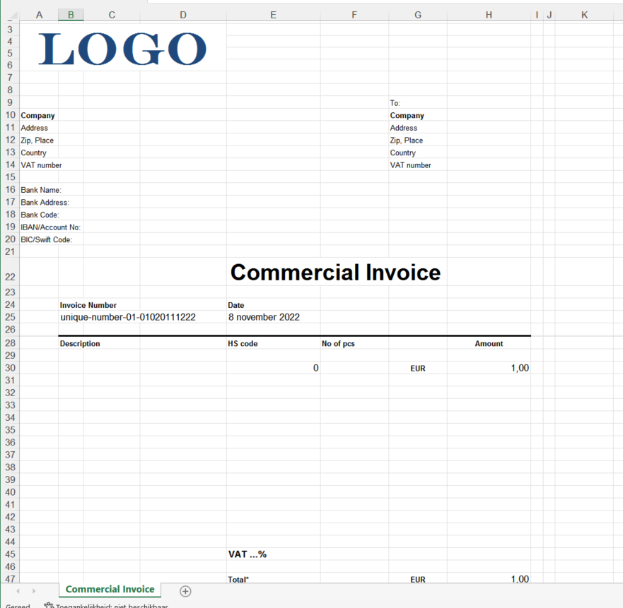 invoice template excel template