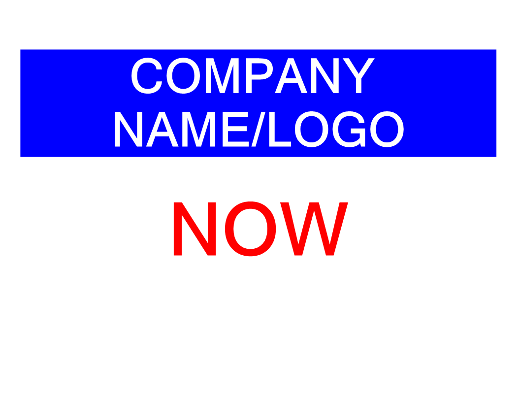 Now Hiring sign template main image