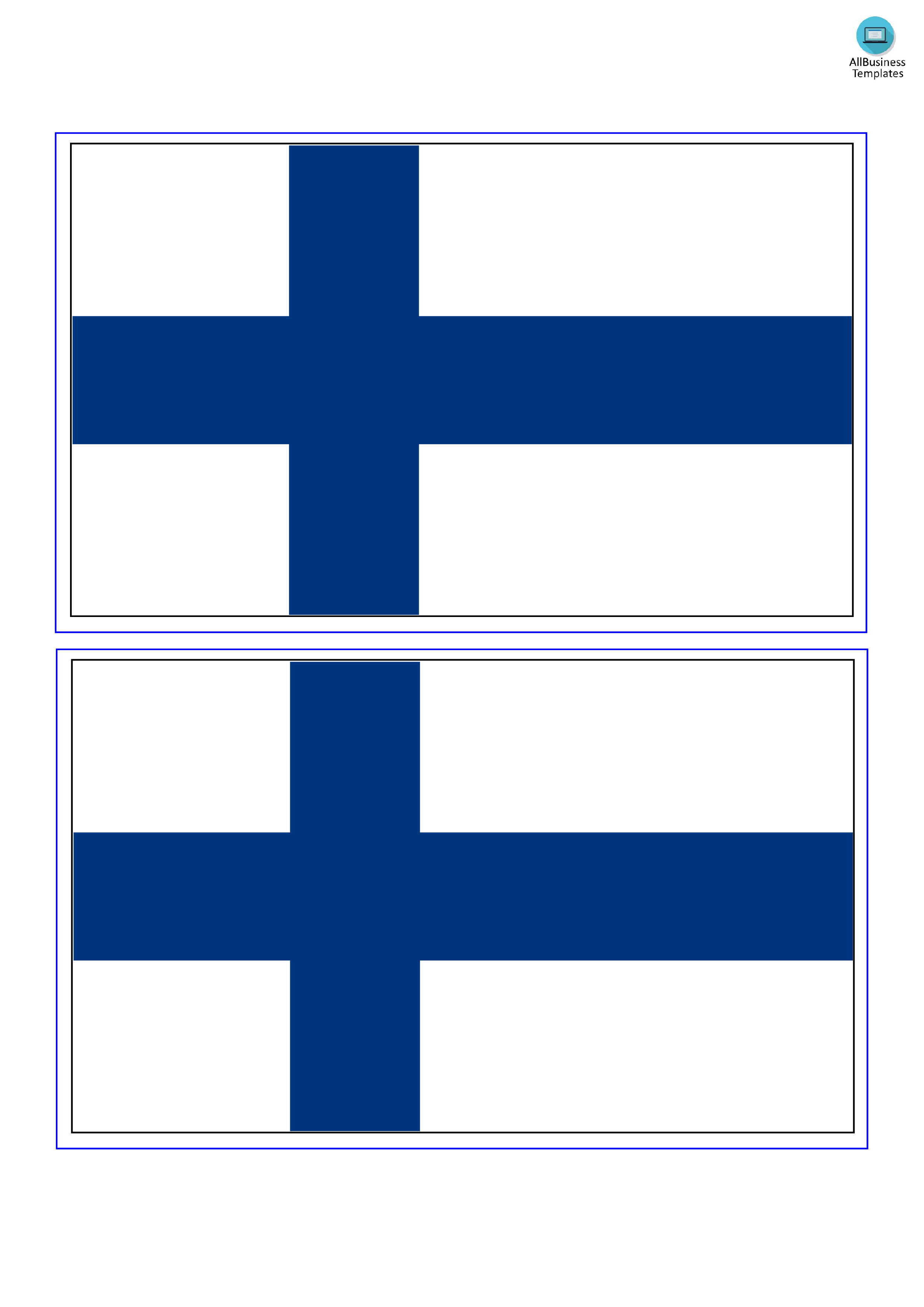 finland flag template