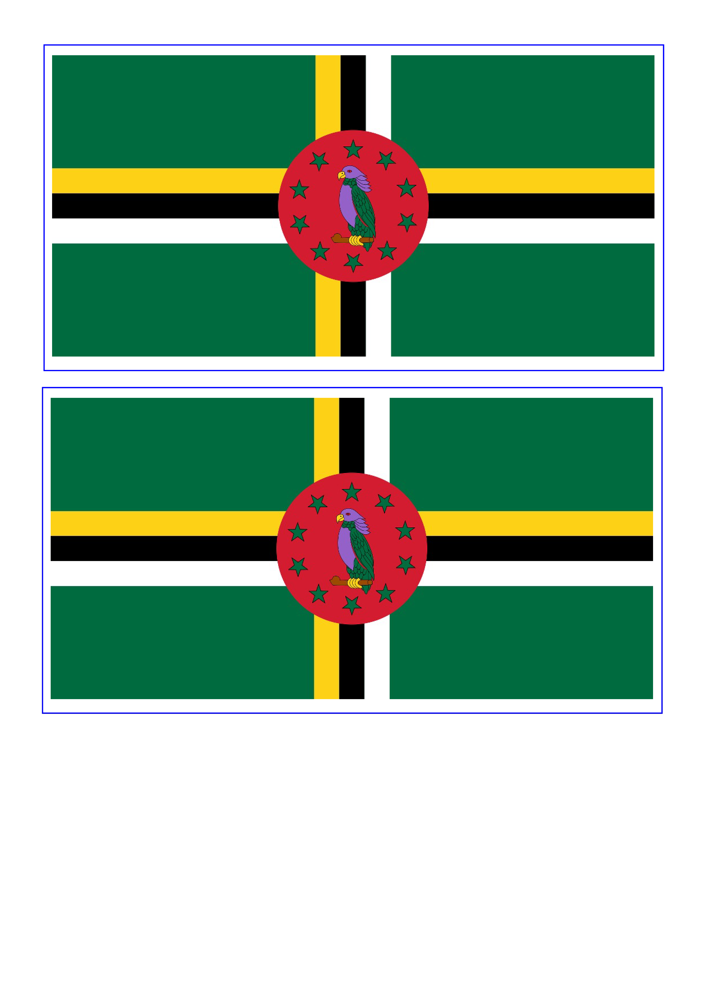 dominica flag template