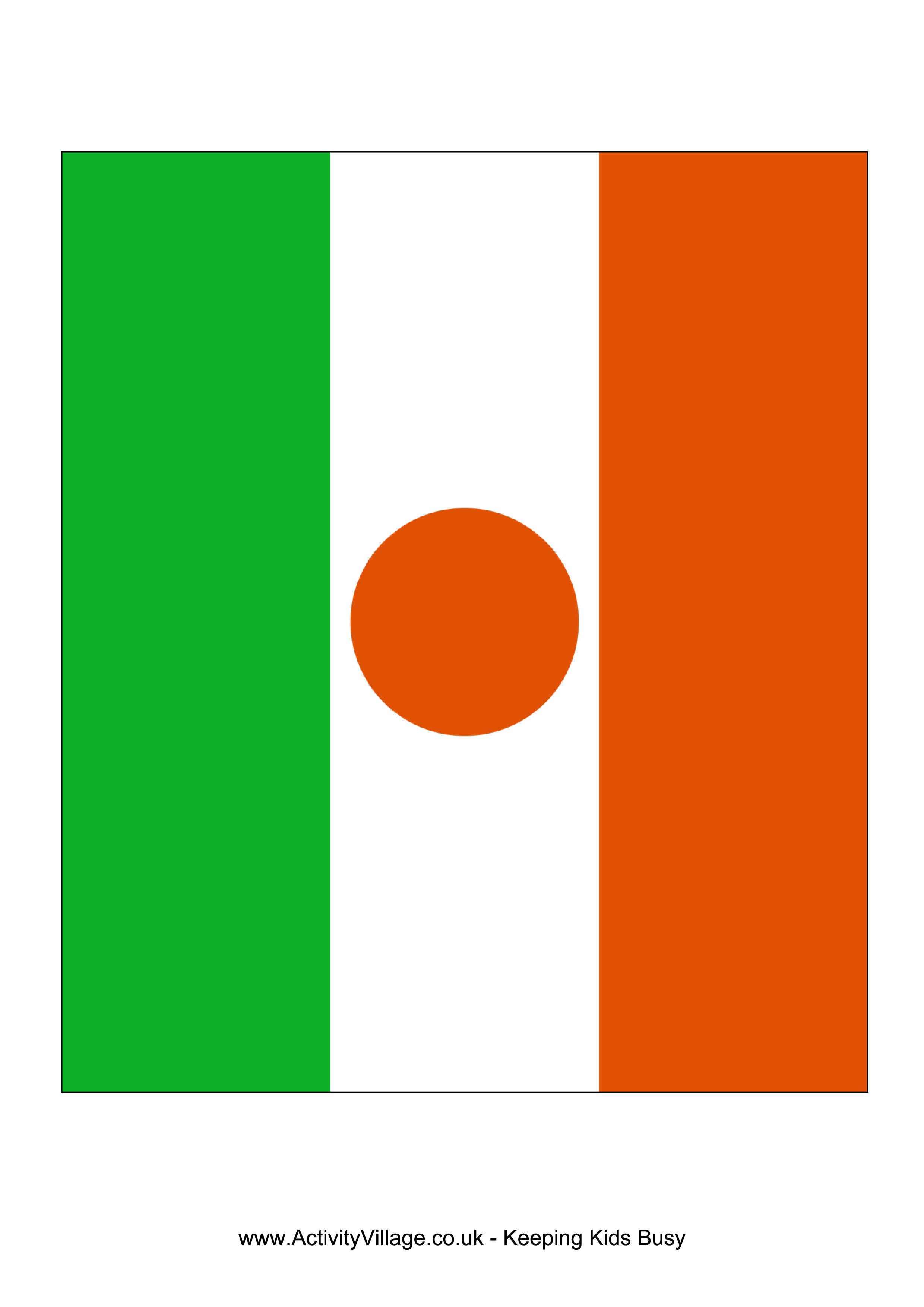 niger flag Hauptschablonenbild