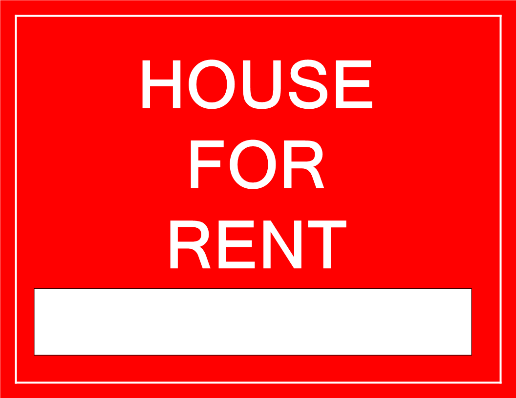 For Rent Sign for a House 模板