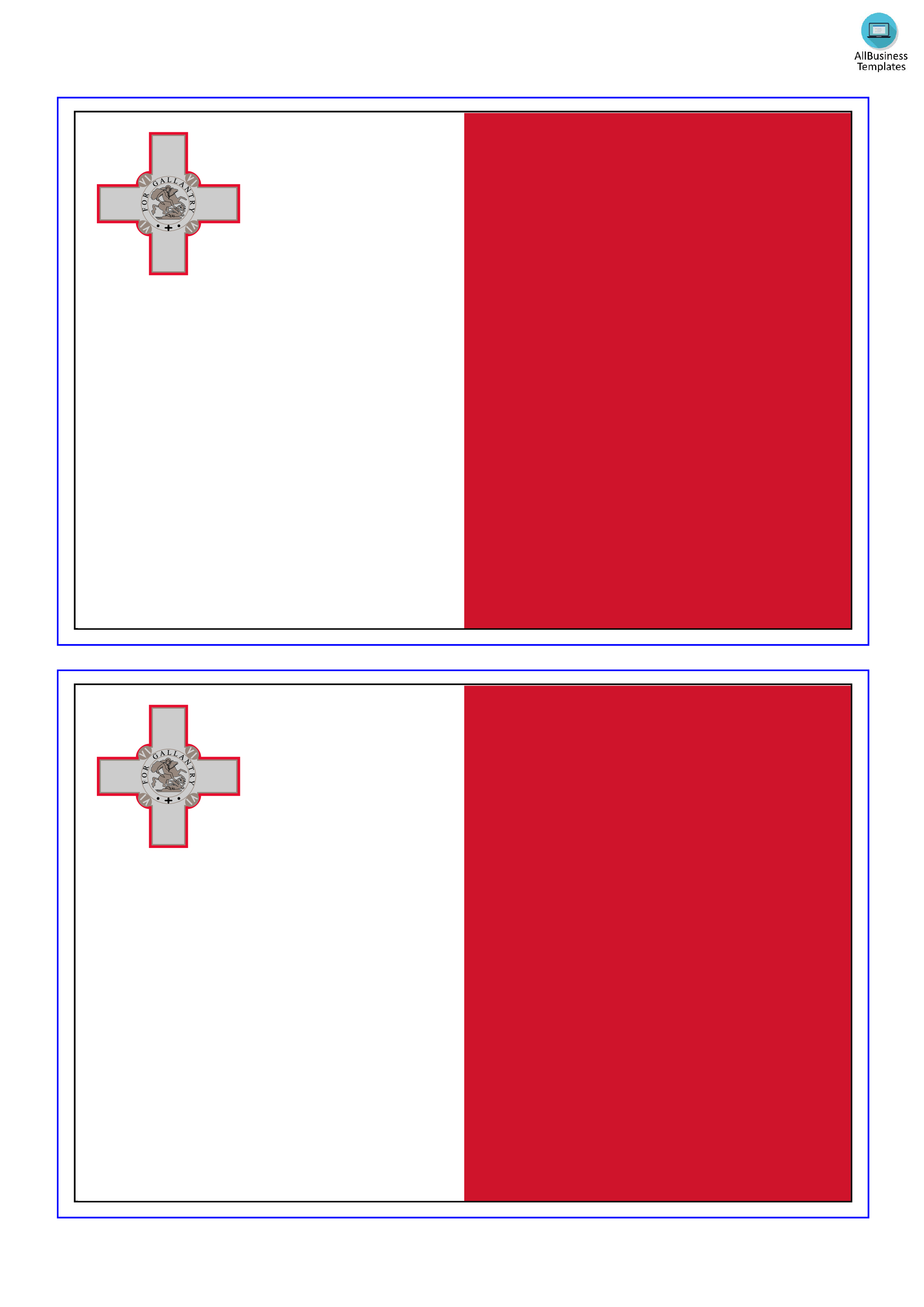 malta flag template